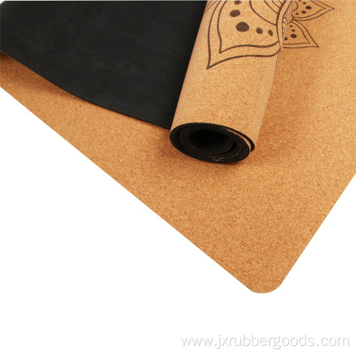 Sculpt position Double Layer Cork Rubber Yoga Mat